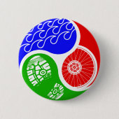 Triathlon TRI Yin Yang Button (Vorderseite)