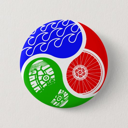 Triathlon TRI Yin Yang Button (Vorderseite)