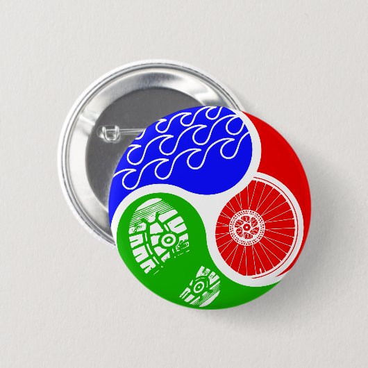 Triathlon TRI Yin Yang Button (Vorne & Hinten)