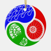Triathlon TRI Yin Yang Keramikornament (Vorne)
