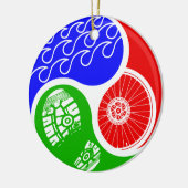 Triathlon TRI Yin Yang Keramikornament (Links)