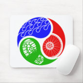 Triathlon TRI Yin Yang Mousepad (Mit Mouse)
