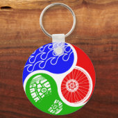 Triathlon TRI Yin Yang Schlüsselanhänger (Vorderseite)