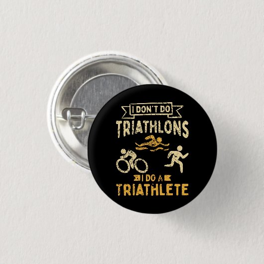 Triathlon Triathlete Button (Vorne & Hinten)