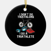 Triathlon Triathlete Keramik Ornament (Vorne)
