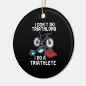 Triathlon Triathlete Keramik Ornament (Links)