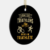 Triathlon Triathlete Keramik Ornament (Rechts)