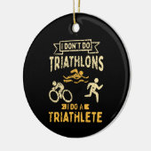 Triathlon Triathlete Keramik Ornament (Links)