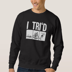Triathlon Triathleten Männer Frauen Schwimmen Fahr Sweatshirt