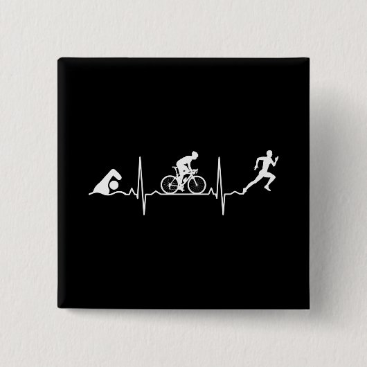 Triathlon - Triathlon Heartbeat Button (Vorderseite)