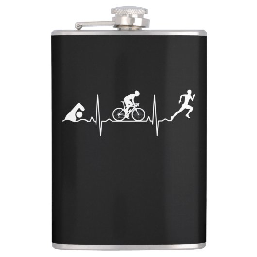 Triathlon - Triathlon Heartbeat Flachmann (Vorderseite)