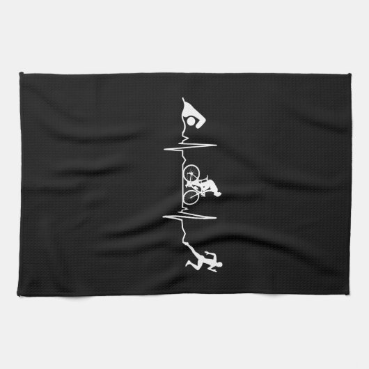 Triathlon - Triathlon Heartbeat Geschirrtuch (Horizontal)