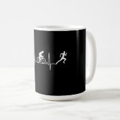 Triathlon - Triathlon Heartbeat Kaffeetasse (VorderseiteRechts)