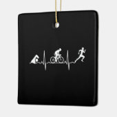 Triathlon - Triathlon Heartbeat Keramikornament (Links)