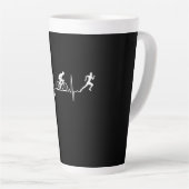 Triathlon - Triathlon Heartbeat Milchtasse (Rechte Ecke)
