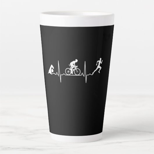 Triathlon - Triathlon Heartbeat Milchtasse (Vorderseite)
