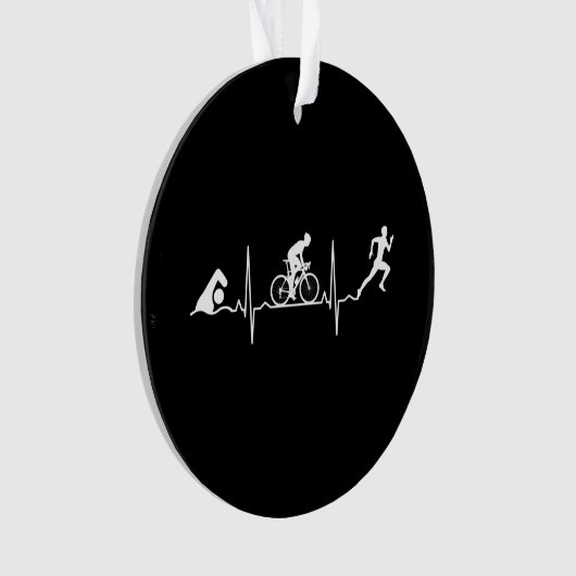 Triathlon - Triathlon Heartbeat Ornament (Vorderseite)