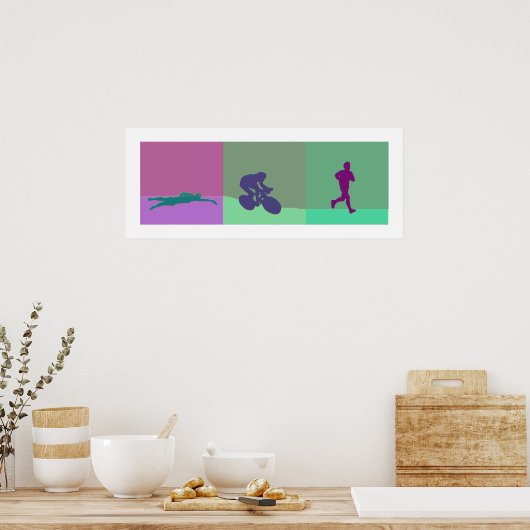 Triathlon Triptych Poster (Küche)