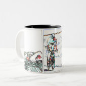 Triathlon-Triptychon-Tasse Zweifarbige Tasse (Vorderseite Links)