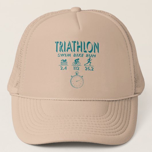 Triathlon Truckerkappe (Vorderseite)