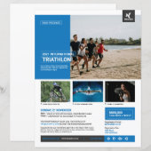 Triathlon-Veranstaltungsflyer-Vorlage (Vorne/Hinten)