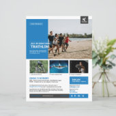 Triathlon-Veranstaltungsflyer-Vorlage (Stehend Vorderseite)