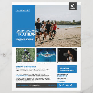 Triathlon-Veranstaltungsflyer-Vorlage