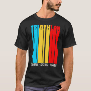 Triathlon Vintag Colors Liebe für Fahrrad und Swim T-Shirt