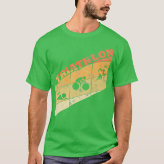 Triathlon Vintag Retro Geschenk T-Shirt