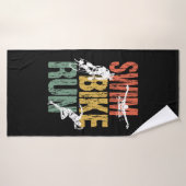 Triathlon Vintag Swim Bike Run Badehandtuch (Badehandtuch)