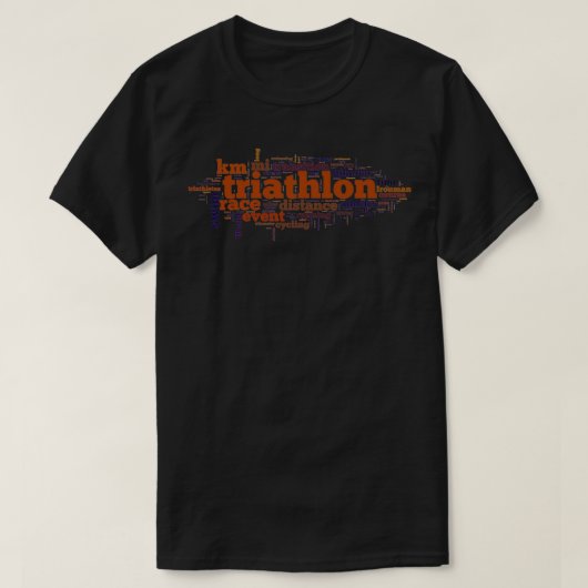 Triathlon Word Map T-Shirt (Design vorne)