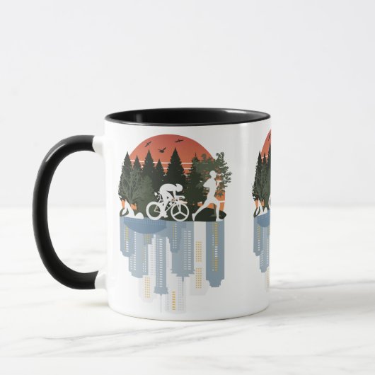 Triathlon, wunderbare Natur Tasse (Links)