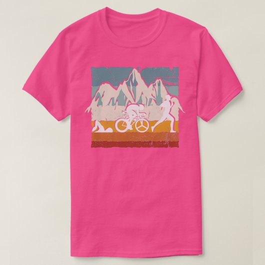 Triathlon wunderschöne Natur T-Shirt (Design vorne)