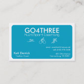 Triathlon-Zug-Visitenkarte (blau) Visitenkarte (Rückseite)