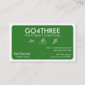 Triathlon-Zug-Visitenkarte (Grün) Visitenkarte (Rückseite)