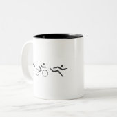 Triathlon Zweifarbige Tasse (Vorderseite Links)