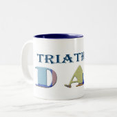 TriathlonDad Zweifarbige Tasse (Vorderseite Links)