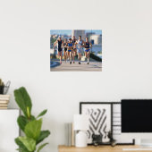 Triathloners laufen 5 poster (Heimbüro)