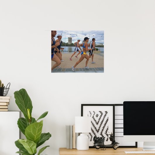 Triathloners Running 4 Poster (Heimbüro)