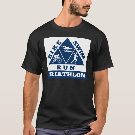 TriathlonlaufSchwimmenfahrrad T-Shirt (Vorderseite)