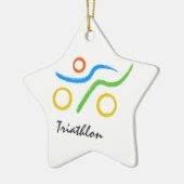 Triathlonlogo Keramikornament (Links)