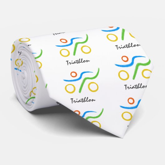 Triathlonlogo Krawatte (Gerollt)