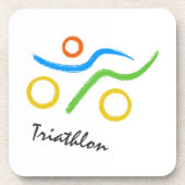 Triathlonlogo Untersetzer (Vorderseite)