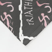 Triathlonswim-Fahrrad Laufabstraktes im Schwarzen Fleecedecke (Ecke)