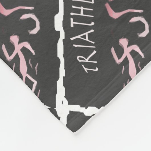 Triathlonswim-Fahrrad Laufabstraktes im Schwarzen Fleecedecke (Ecke)