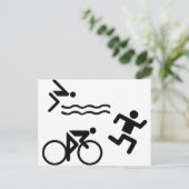 Triatholon - Laufen Postkarte (Stehend Vorderseite)