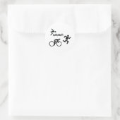 Triatholon - Laufen Runder Aufkleber (Tasche)