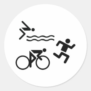 Triatholon - Laufen Runder Aufkleber