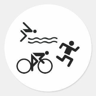Triatholon - Laufen Runder Aufkleber