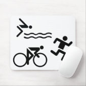 Triatholon - laufendes Schwimmenradfahren Mousepad (Mit Mouse)